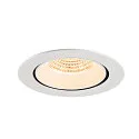 SLV LED Deckeneinbaustrahler NUMINOS® GIMBLE XL, 24W, IP20, dimmbar, 55°, 2700K, 3500lm, weiß