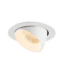 SLV LED Deckeneinbaustrahler NUMINOS® GIMBLE XL, 24W, IP20, dimmbar, 55°, 2700K, 3500lm, weiß