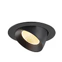 SLV LED Deckeneinbaustrahler NUMINOS® GIMBLE XL, 24W, IP20, dimmbar, 20°, 3000K, 3600lm, schwarz