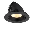 SLV LED Deckeneinbaustrahler NUMINOS® GIMBLE XL, 24W, IP20, dimmbar, 40°, 3000K, 3600lm, schwarz