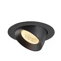 SLV LED Deckeneinbaustrahler NUMINOS® GIMBLE XL, 24W, IP20, dimmbar, 55°, 3000K, 3600lm, schwarz