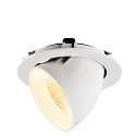 SLV LED Deckeneinbaustrahler NUMINOS® GIMBLE XL, 24W, IP20, dimmbar, 40°, 3000K, 3600lm, weiß