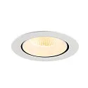 SLV LED Deckeneinbaustrahler NUMINOS® GIMBLE XL, 24W, IP20, dimmbar, 40°, 3000K, 3600lm, weiß