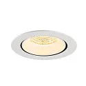 SLV LED Deckeneinbaustrahler NUMINOS® GIMBLE XL, 24W, IP20, dimmbar, 55°, 3000K, 3600lm, weiß