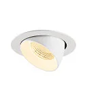 SLV LED Deckeneinbaustrahler NUMINOS® GIMBLE XL, 24W, IP20, dimmbar, 55°, 3000K, 3600lm, weiß