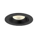SLV ceiling recessed luminaire NUMINOS® GIMBLE XL suitable for VDU workstation IP20, black, lacquered dimmable