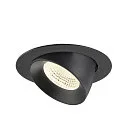 SLV LED Deckeneinbaustrahler NUMINOS® GIMBLE XL, 24W, IP20, dimmbar, 55°, 4000K, 3800lm, schwarz