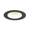 SLV LED Deckeneinbaustrahler NUMINOS® GIMBLE XL, 24W, IP20, dimmbar, 55°, 4000K, 3800lm, schwarz/weiß