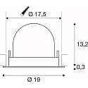SLV LED Deckeneinbaustrahler NUMINOS® GIMBLE XL, 24W, IP20, schwenkbar, 20°, 4000K, 3800lm, weiß/schwarz