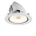 SLV LED Deckeneinbaustrahler NUMINOS® GIMBLE XL, 24W, IP20, dimmbar, 20°, 4000K, 3800lm, weiß
