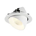 SLV LED Deckeneinbaustrahler NUMINOS® GIMBLE XL, 24W, IP20, dimmbar, 20°, 4000K, 3800lm, weiß