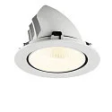 SLV LED Deckeneinbaustrahler NUMINOS® GIMBLE XL, 24W, IP20, dimmbar, 40°, 4000K, 3800lm, weiß