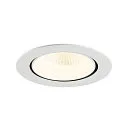 SLV LED Deckeneinbaustrahler NUMINOS® GIMBLE XL, 24W, IP20, dimmbar, 40°, 4000K, 3800lm, weiß