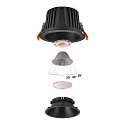 SLV LED Deckeneinbauleuchte NUMINOS® XL, rund, 24W, IP20, dimmbar, 40°, 3000K, 3600lm, schwarz