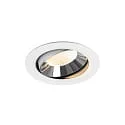 LED Deckeneinbauleuchte NUMINOS® MOVE XL, 24W, IP20, schwenkbar, 20°, 2700K, 3500lm, weiß/chrom