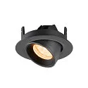 SLV LED Deckeneinbaustrahler NUMINOS® GIMBLE XS, rund, 6,9W, IP20, dimmbar, 20°, 2700K, 900lm, schwarz