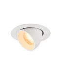 ceiling recessed luminaire NUMINOS® GIMBLE XS round, suitable for VDU workstation IP20, white, lacquered dimmable