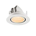 SLV LED Deckeneinbaustrahler NUMINOS® GIMBLE XS, rund, 6,9W, IP20, dimmbar, 40°, 2700K, 900lm, weiß