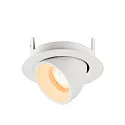SLV ceiling recessed luminaire NUMINOS® GIMBLE XS round, suitable for VDU workstation IP20, white, lacquered dimmable