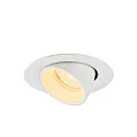 SLV LED Deckeneinbaustrahler NUMINOS® GIMBLE XS, rund, 6,9W, IP20, dimmbar, 20°, 3000K, 950lm, weiß