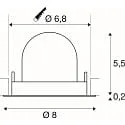 SLV LED Deckeneinbaustrahler NUMINOS® GIMBLE XS, 6,9W, IP20, schwenkbar, 55°, 3000K, 950lm, weiß/schwarz