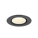 SLV LED Deckeneinbaustrahler NUMINOS® GIMBLE XS, rund, 6,9W, IP20, dimmbar, 20°, 4000K, 1000lm, schwarz/weiß