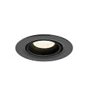 SLV LED Deckeneinbaustrahler NUMINOS® GIMBLE XS, rund, 6,9W, IP20, dimmbar, 40°, 4000K, 1000lm, schwarz