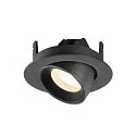 SLV LED Deckeneinbaustrahler NUMINOS® GIMBLE XS, rund, 6,9W, IP20, dimmbar, 55°, 4000K, 1000lm, schwarz
