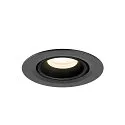 SLV LED Deckeneinbaustrahler NUMINOS® GIMBLE XS, rund, 6,9W, IP20, dimmbar, 55°, 4000K, 1000lm, schwarz