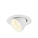 ceiling recessed luminaire NUMINOS® GIMBLE XS round, suitable for VDU workstation IP20, white, lacquered dimmable