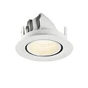 SLV LED Deckeneinbaustrahler NUMINOS® GIMBLE XS, rund, 6,9W, IP20, dimmbar, 40°, 4000K, 1000lm, weiß