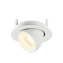 SLV LED Deckeneinbaustrahler NUMINOS® GIMBLE XS, rund, 6,9W, IP20, dimmbar, 40°, 4000K, 1000lm, weiß