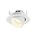 SLV LED Deckeneinbaustrahler NUMINOS® GIMBLE XS, rund, 6,9W, IP20, dimmbar, 55°, 4000K, 1000lm, weiß