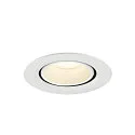 SLV LED Deckeneinbaustrahler NUMINOS® GIMBLE XS, rund, 6,9W, IP20, dimmbar, 55°, 4000K, 1000lm, weiß