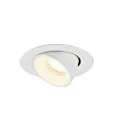 SLV LED Deckeneinbaustrahler NUMINOS® GIMBLE XS, rund, 6,9W, IP20, dimmbar, 55°, 4000K, 1000lm, weiß