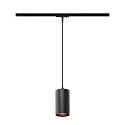 SLV 1-phase pendant luminaire ASTO TUBE with lamp socket GU10 IP20, black