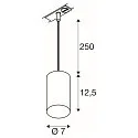 SLV 1-phase pendant luminaire ASTO TUBE with lamp socket GU10 IP20, black
