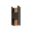 SLV outdoor wall luminaire FLATT II PHASE up / down, sea-air resistant IP65, anthracite, brown, dark wood, lacquered dimmable
