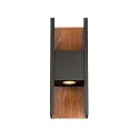 SLV outdoor wall luminaire FLATT II PHASE up / down, sea-air resistant IP65, anthracite, brown, dark wood, lacquered dimmable