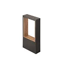 outdoor floor lamp FLATT II 36 PHASE down, sea-air resistant IP65, anthracite, brown, dark wood, lacquered dimmable