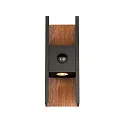 SLV outdoor wall luminaire FLATT II SENSOR PHASE up / down, with sensor, switchable, sea-air resistant IP54, anthracite, brown