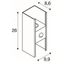 SLV outdoor wall luminaire FLATT II SENSOR PHASE up / down, with sensor, switchable, sea-air resistant IP54, black, lacquered 
