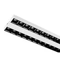 SLV LED 3-Phasen Raster-Strahler SIGHT EVO DOUBLE ON-OFF, 57.4cm, CRi>90, UGR<19, schaltbar, 25W 3000K 3250lm 60°, weiß / schwarz