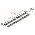 SLV LED 3-Phasen Raster-Strahler SIGHT EVO DOUBLE ON-OFF, 57.4cm, CRi>90, UGR<19, schaltbar, 25W 3000K 3250lm 60°, weiß / schwarz