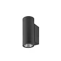 SLV outdoor wall luminaire HELIA PRO S UP/DOWN up / down, cylindrical, DALI controllable, impact resistant IP65, anthracite