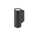 SLV outdoor wall luminaire HELIA PRO S UP/DOWN up / down, cylindrical, DALI controllable, impact resistant IP65, anthracite