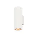 SLV Outdoor LED-Wandleuchte HELIA PRO L SINGLE, IP65 IK08, Höhe 30.5cm, zylindrisch, 24°, DALI dimmbar, 10W 2700K 1200lm, weiß