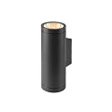 outdoor wall luminaire HELIA PRO L UP/DOWN up / down, cylindrical, DALI controllable, impact resistant IP65, anthracite