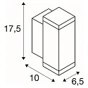SLV outdoor wall luminaire THEO PRO S SINGLE small, square, DALI controllable, sea-air resistant IP65, anthracite
