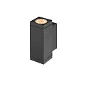 SLV outdoor wall luminaire THEO PRO S UP/DOWN small, square, DALI controllable, sea-air resistant IP65, anthracite